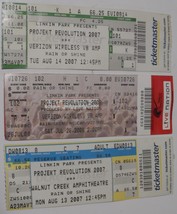Linkin Park 5 Pc Ticket Stub Collection NM Projekt Revolution 2007 Virgi... - $12.77