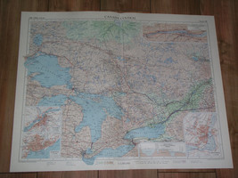 1957 Vintage Map Of Ontario Toronto Quebec Canada / Scale 1:2,500,000 - £29.17 GBP