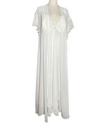 Flora By Flora Nikrooz Sheer Ivory Peignoir Bridal Lingerie Robe Gown Se... - $49.49