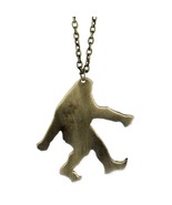 BIGFOOT CHARM NECKLACE 2&quot; Walking Sasquatch Pendant Antique Bronze Finis... - $12.95