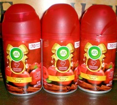 3 Airwick Automatic Spray Can Refills Apple Cinnamon Medley 24/7 Odor Protect - £19.48 GBP