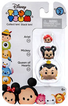 Disney Tsum Tsum 3 Pack Series 2 Ariel 231 Mickey 102 Queen of Hearts 227 Minis - £6.29 GBP
