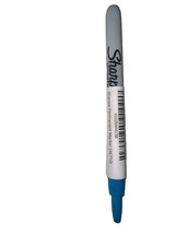 LOT Of 4 Brilliant Blue 36710 Sharpie Permanent Marker Pen Fine Point - £11.79 GBP