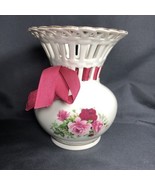 Vintage Formalities By Baum Bros Victorian Rose Porcelain Vase 5.75” wit... - £9.58 GBP