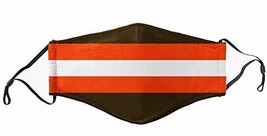 Brown &amp; Orange Stripes Team Mask - Face Accessory - Fan Gear - £7.80 GBP