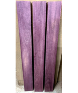 THREE (3) KILN DRIED SANDED S4S THIN PURPLEHEART LUMBER WOOD 16&quot; X 2&quot; X ... - $26.89 CAD