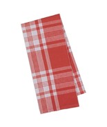 Kitchen Towel Design Import Red White Plaid 18 x 28&quot; 100% Cotton Dishtowel - £7.07 GBP