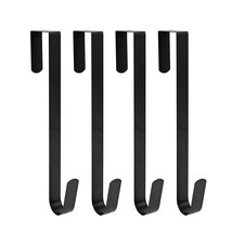 Wreath Hanger For Front Door 15&quot;,Long Metal Autumn Xmas Wreath Hooks,Black (4, 1 - £25.30 GBP