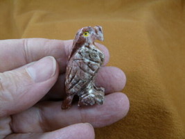 (y-bir-ea-32) baby red Eagle soapstone Gemstone gem CARVING PERU love ea... - $8.59