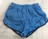 Vintage Adidas Running Shorts Mens Medium 32-34 Blue with Navy blue Stripe - £59.06 GBP
