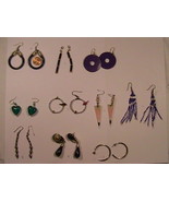 [h3b] Lot of 10 VINTAGE COSTUME EARRINGS - Ear wire, Post &amp; back - £24.99 GBP