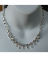 Vintage Signed NAPIER Silver-tone Clear Rhinestone Necklace - $48.26