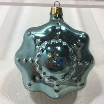 Vintage Glass Star Snowflake 3D Christmas Tree Ornament Happy Holiday De... - $24.99