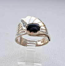 RICHARD BEGAY NAVAJO 925 STERLING SILVER BLACK ONYX ADJUSTABLE RING SIZE... - $1,781.92 MXN