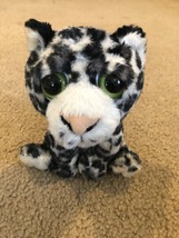 9” White Tiger Leopard Plush Green Eyes The Petting Zoo Stuffed Animal T... - $14.01