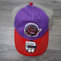 Vintage Raptors New Era Hat Mens Adjustable Cap Snap Back Casual NBA Purple Red - £17.89 GBP