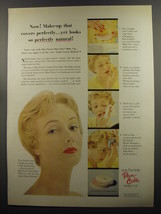 1953 Max Factor Pan-Cake Makeup  Ad - Now! Make-up that covers perfectly - $18.49