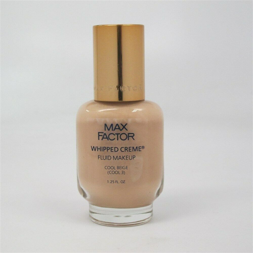 MAX FACTOR Whipped Creme Fluid Makeup ( COOL BEIGE 3) 1.25 oz DISCONTINUED - $79.19