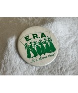 Vintage White And Green “E.R.A” “….its About Time” Pin - $335.52 MXN