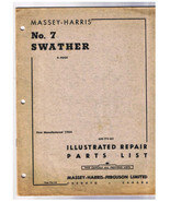 Massey Harris No 7 Swather 9 Foot Illustrated Repair Parts List - $14.84