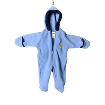 Okie Dokie Boys Infant Baby Size 0 3 Months Fleece Long Sleeve 1 Piece Hooded I - £8.66 GBP
