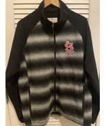 St Louis Cardinals Carl Banks L Sweater Jacket Black Gray Baseball Embro... - $47.76 CAD