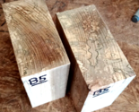 TWO (2) SPALTED BEECH BOWL BLANK LATHE TURNING LUMBER WOOD 6&quot; X 6&quot; X 3&quot; B5 - £28.76 GBP