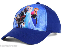 Disney&#39;s Frozen Movie Character Group Shot Youth Baseball Cap Hat - £11.38 GBP