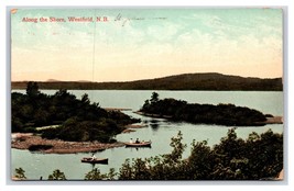 Canoes Along Shore Westfeld New Brunswick Canada UNP DB Postcard N22 - £6.59 GBP