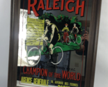1970&#39;s Hoyne Industries Inc Raleigh Bicycle Glass Mirror Wall Art World ... - $299.99
