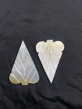 Special Sale, Unique stone sea seap stone in carbine work in tree leaf shape - £8.65 GBP