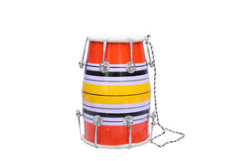 Baby Dholak Bolt With doori Wooden With Nuts multi colour dholaki dhol gift - £74.98 GBP