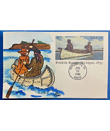 U.S. UX103 13¢ Postal Card Frederic Baraga FDC Melissa Fox Hand Painted - £8.32 GBP