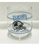 Vintage 1990&#39;s Carolina Panthers NFL Helmet Logo Tumbler Glass 3.75” EUC - £7.97 GBP