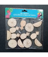 Small Wooden Diy 12 Stickers Fruits Shapes For Arts and Crafts Scrapbook... - $6.22
