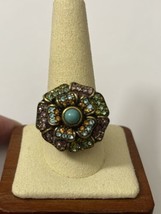 Heidi Daus Swarovski Crystal Flower Ring Size 10.75 - £28.58 GBP