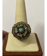 HEIDI DAUS SWAROVSKI CRYSTAL Flower Ring Size 10.75 - £28.47 GBP