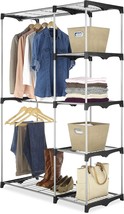 Whitmor Double Rod Freestanding Closet Organizer, Silver - $43.99