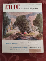 Rare ETUDE Music Magazine August 1950 Frederick Delius Sigmund Spaeth - £16.98 GBP