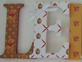 Winnie The Pooh Inspired Wood Letters-Nursery Decor- Price Per Letter- C... - £9.87 GBP