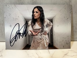 Cristina Scabbia Signed Autograph 4x6 Metallic Lacuna Coil Straight Jack... - $29.02