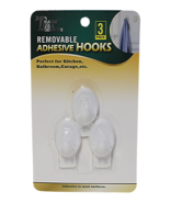 Removable Adhesive Hooks 3 Pack Oval 1.25&quot; Key Holders Coats Robes Towel... - $9.53 CAD