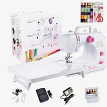 StitchMaster Pro: Portable Home Sewing Machine with 16 Stitches, Dual Speed, Rev - $190.03