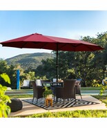 Large Double Patio Umbrella (15x9ft) w/ Light &amp; Base - €193,82 EUR