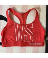 Victoria&#39;s Secret Sport Cosmic Coral White Player Racerback Mesh Sports ... - £18.77 GBP