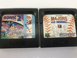 Sonic the Hedgehog 2 &amp; The Majors Pro Baseball Game for Sega Game Gear 1992 - £5.42 GBP