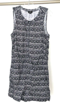 Ann Taylor Loft Romper Medium Black White Sleeveless Button Front  Jumper Shorts - £10.82 GBP