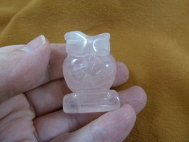Y-BIR-OW-567) Rose Quartz OWL BIRD gemstone gem STONE figurine OWLS bird... - €11,08 EUR