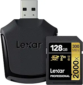 Lexar Professional 2000x 128GB SDXC UHS-II Card (LSD128CBNA2000R) - $277.99