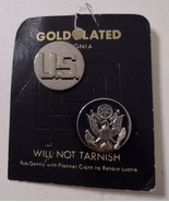U.S. ARMY COMMAND SERGEANT MAJOR COLLAR DISKS SILVER ON BEST EMBLEM CARD... - $8.15 CAD